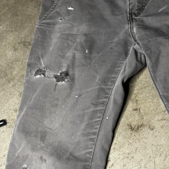 y2k WORKWEAR DICKIES RELAXED FIT CARPENTER GREY PANTS SIZE 30x32 - Picture 7 of 7